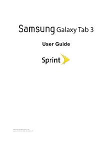 Samsung Galaxy Tab 3 manual. Smartphone Instructions.